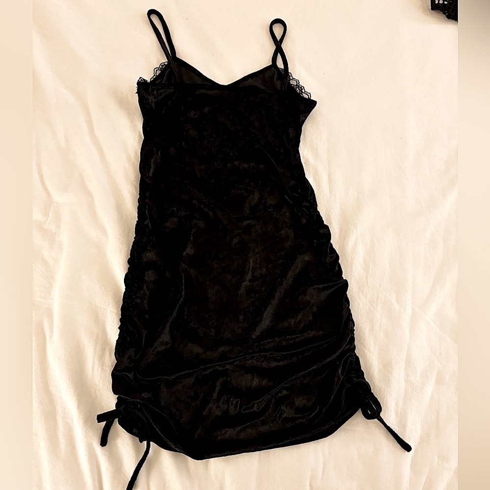 Black velour dress